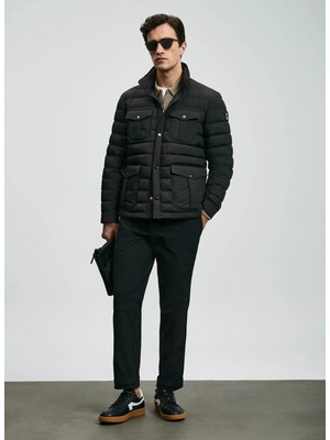 Lufian Siyah Erkek Slim Fit Mont Danıel