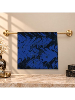 E38 El Işçiliği Kadın Renkli Ebru Eşarp 94*94 cm - 6725