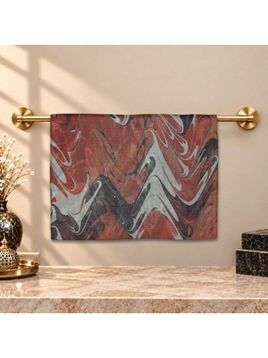 E38 El Işçiliği Kadın Renkli Ebru Şal 175*70 cm -6733