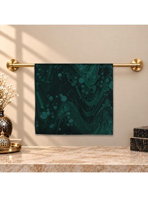 E38 El Işçiliği Kadın Renkli Ebru Eşarp 94*94 cm - 6719