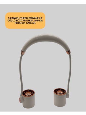 SBN - Store Boyun Askılı Katlanabilir Fan 1000 Mah USB Şarjlı Taşınabilir