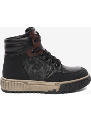 Greyder Çocuk Siyah Hakiki Deri Sneaker Bot 6K5NB59669