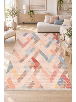Hann Home Collection Gülce Modern Sade Desenli Robot Süpürge Uyumlu Kolay Temizlenebilir Oturma Odası Salon Mutfak Korido