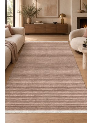 Hann Home Collection Rebra Vizon Özel Ölçü Oturma Odası Koridor Halısı Kaymaz Taban Robot Süpürge Uyumlu Kolay Temizlenir