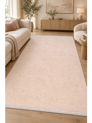Hann Home Collection Melanor Krem Vizon Yumuşak Kalın Modern Salon Oturma Odası Halısı Robot Süpürge Uyumlu Kolay Temizle