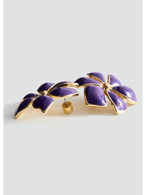 Mango Cilalı Çiçekli Küpe