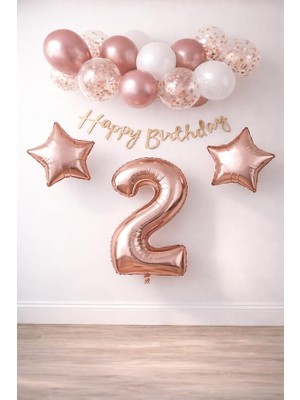 Fimer Yaş Rose Gold Konsept Doğum Günü Seti