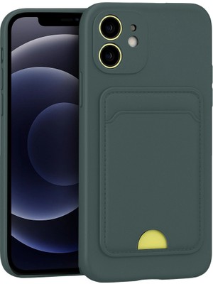 Skygo Revify Apple Iphone 11 Kılıf Kelvin Kartvizitli Silikon - Koyu Yeşil