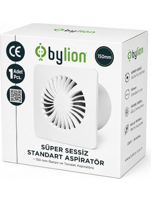 Fimer Sessiz Banyo Aspiratörü, 40 Db, 30 W Düşük Enerji Tüketimi, 280 M3/h Hava Debili, 230 V, Havalandırma Fanı, Banyo, Tuvalet, Mutfak, Garaj Için, Nem, Koku, Duman, Buhar Tahliye Fanı (150 Mm)