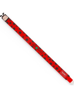 Fimer 0,7 mm Uçlu Silinebilir Jel Kalem - Doldurulabilir Silme Kalemi - Kırmızı Mürekkep - Get Lucky Ladybug Design