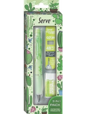 Fimer Doğa Desenli Deep Kalem, Deep Silgi ve Deep Min, 0.7 Mm, Elma Yeşili