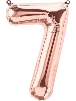 Fimer Marifetlerim - 7 Rakamı Rose Gold Folyo Balon 40 Inch 90 cm