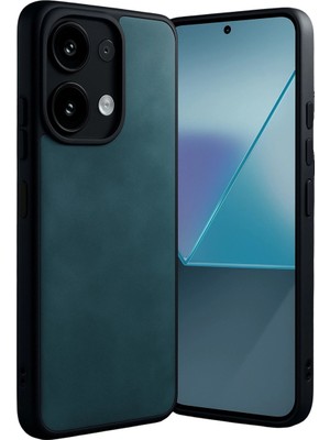 Skygo Revify Xiaomi Redmi Note 13 4g Kılıf Aras Deri Kapak - Koyu Yeşil