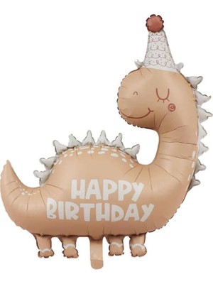 Fimer Dinozor Folyo Balon Happy Birthday Yazılı Kukutelalı Dinazor Doğum Günü Balonu