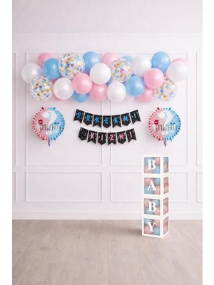 Fimer Belirleme Parti Seti; Baby Kutu, Banner, Folyo Balon ve Balon Zincir Seti Konsept 4
