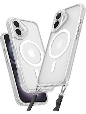 Skygo Revify Apple Iphone 16 Kılıf Enka Magsafe Silikon Kılıf - Şeffaf