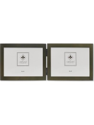 Fimer Frames Collection Hinged Double Yatay Wood Picture Frame Gallery, 4 6 Inç, Green
