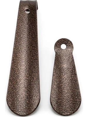Fimer 2'li Metal Ayakkabı Çekeceği Seti (10CM + 20CM) - Bakır Eskitme Kaplama Sağlam Cep ve Ev Tipi Kerata Takımı