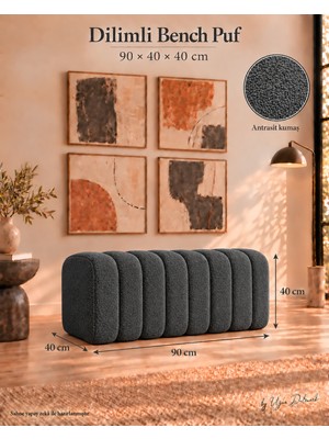 arge demo Ring Bench Çok Amaçlı Puf Bench (90X40X40 Cm)