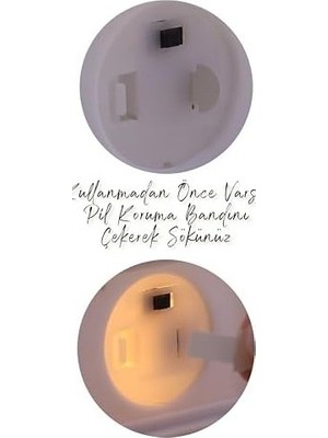 SBN - Store Telvesse 4 Adet Mini LED Mum Seti Pilli Dumansız Alevli Ledli Dekoratif Yapay Mum Dekor Işığı (4 Adet (Mat Beyaz 4,5 Cm))