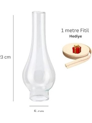 SBN - Store Gaz Lambası Camı No 14 Büyük Boy Kandiller Için 1 M Fitil Hediye