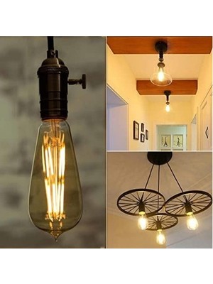 SBN - Store 4W Dim Rustik LED Ampul Sarı Işık Armut Edison Ampul