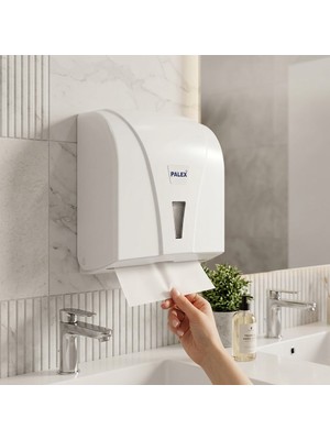 Palex Z Katlı Havlu Dispenseri 300 Adet Kağıt Kapasiteli -  Beyaz