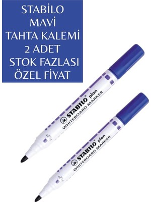 Fimer Plein Whiteboard Marker, Mavi, 2 Adet Set