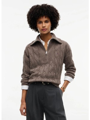 Tommy Hilfiger Kazak, S, Kahve