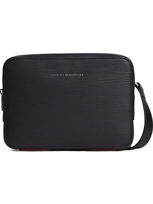 Tommy Hilfiger Siyah Erkek Postacı Çantası Th Busıness Saffıano Camera Bag