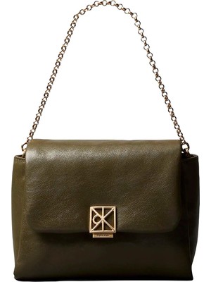 Calvin Klein Haki Kadın Çapraz Çanta Emblem Hw Padded Crossbody
