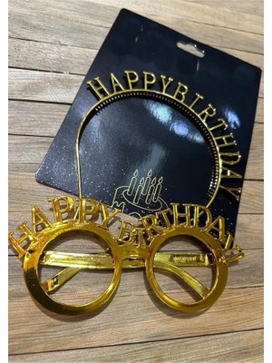 Fimer Happy Birthday Tac Gözlük Set Gold
