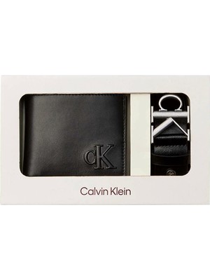 Calvin Klein Siyah Erkek Cüzdan-Anahtarlık Takımı Ck Wallet + Belt