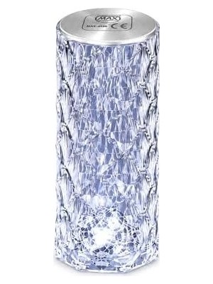 SBN - Store LED Şarjlı Masa Lambası, Kristal Masa Lambası, Dıamond Masa Lambası, Kablosuz, 3 Farklı Renk Değişimi, Modern, Estetik, Taşınabilir, Karavan, Düğün, N