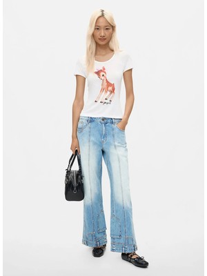 Desigual Mavi Kadın Denim Pantolon 26WWDD17