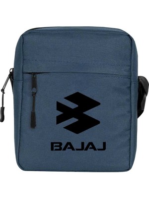 Zepplin Giyim Bajaj Black Logo Omuz Çantası Fermuarlı Lacivert Renk