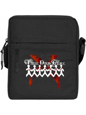 Zepplin Giyim Three Days Grace One-X Omuz Çantası Fermuarlı Siyah Renk
