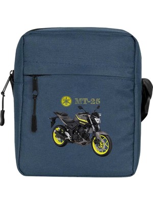 Zepplin Giyim Yamaha mt 25 Omuz Çantası Fermuarlı Lacivert Renk