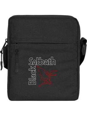 Zepplin Giyim Black Sabbath Grim Reaper Omuz Çantası Fermuarlı Siyah Renk