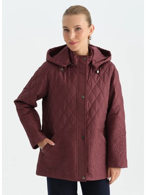 Selen Bordo Kadın Kapitone Mont 26KSL6204