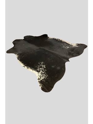 Nuance Atelier Home Hakiki Dana Post Halı - Siyah Beyaz Desen - 205 x 235 cm