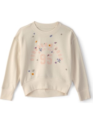 Oshkosh Kız Çocuk Sweatshirt 6 Yaş-8 Yaş Ekru