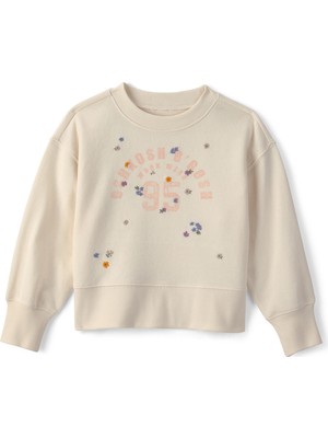 Oshkosh Küçük Kız Çocuk Sweatshirt 2 Yaş-5 Yaş Ekru
