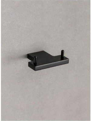 SBN - Store Prime Plaın Ikili Askılık Siyah Renk 28X60X80 mm