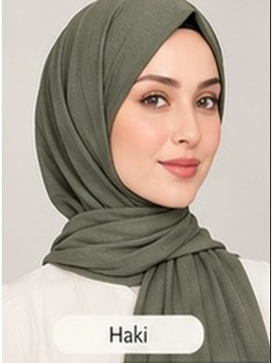Nergis Lerrascarf Şal Penye Özel Dikişli Uzun Mevsimlik