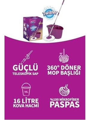 SBN - Store Prime Twister Otomatik Temizlik Seti – Multi Yedek Firça Hediye