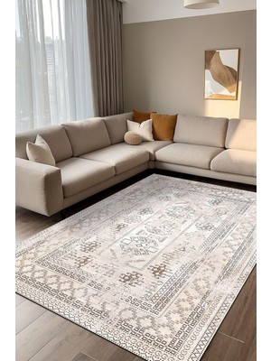 SBN - Store Prime Narese Şönil Kaymaz Doğal Pamuk Tabanlı Yıkanabilir Antibakteriyel Çevre Dostu Salon Halısı 140X200