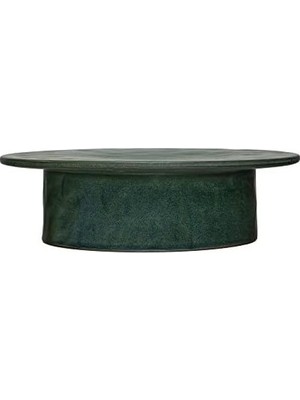 SBN - Store Prime Co-Op Seramik Kaide, Mat Yeşil Reaktif Sır Dekoratif Vurgular, 30,48 cm U x 30,48 cm G x 10,16 cm Y