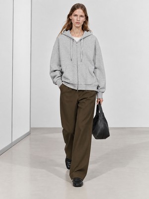 Babokah Fermuarlı Kapüşonlu Oversize Sweatshirt