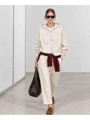 Babokah Fermuarlı Kapüşonlu Oversize Sweatshirt